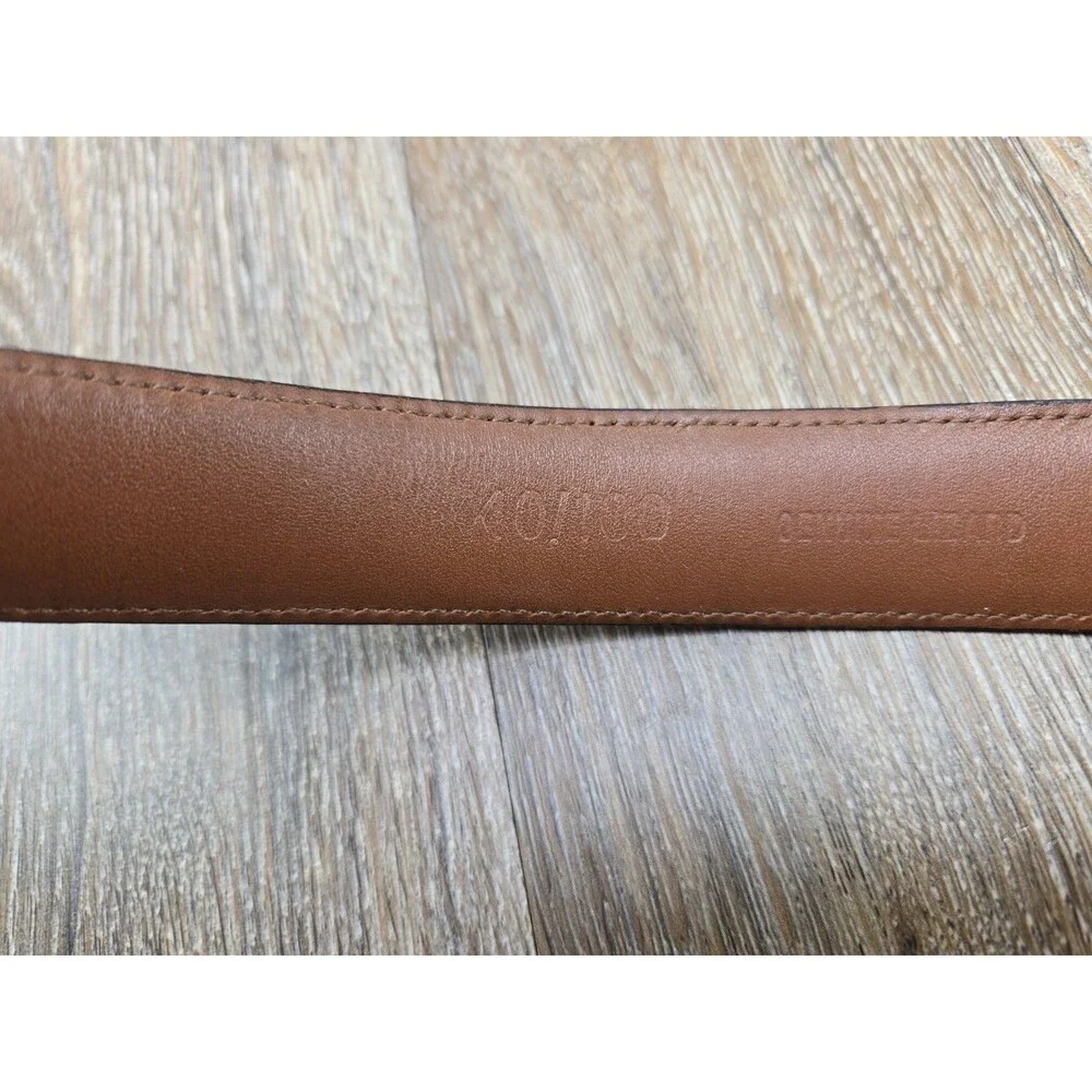 Ben Silver Genuine Lizard & Leather Black Belt Men's 40 Made in USA 31401 Brass